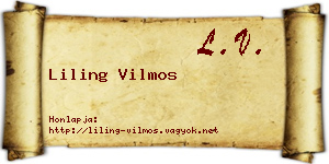 Liling Vilmos névjegykártya